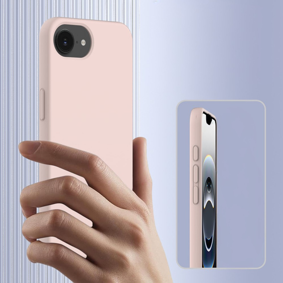 Obal na mobil pre iPhone 16e, Silicone MagSafe, ružové