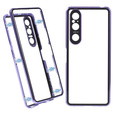 Puzdro pre Sony Xperia 1 V, Magnetic Dual Glass, fialové