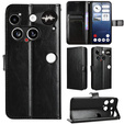 Klapkové puzdro pre Nothing Phone 3 5G, Crazy Horse Wallet, čierne