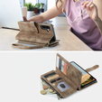 CASEME puzdro pre Samsung Galaxy A56 5G, Leather Wallet Cash and Card Slots, s remienkom, hnedé