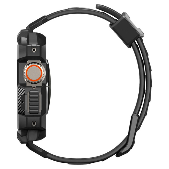 Pasek z etui Spigen do Apple Watch Ultra 49mm, Rugged Armor Pro, Czarny