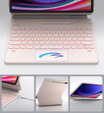 Puzdro s klávesnicou pre Samsung Galaxy Tab S7+ / S7 FE / S9+ / S8+ / S9 FE+ / S10+, Dexnor Magnetic Keyboard Touchpad, ružové