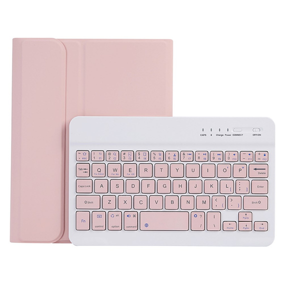 Puzdro + klávesnica Samsung Galaxy Tab A9, Leather Pen Slot, ružové rose gold