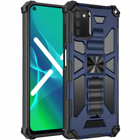 Obal na mobil pre Samsung Galaxy A03s, Armor Kickstand, modré