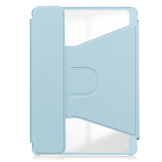 Puzdro s klávesnicou pre Samsung Galaxy Tab S9+, Rotary 360° Leather, svetlomodré
