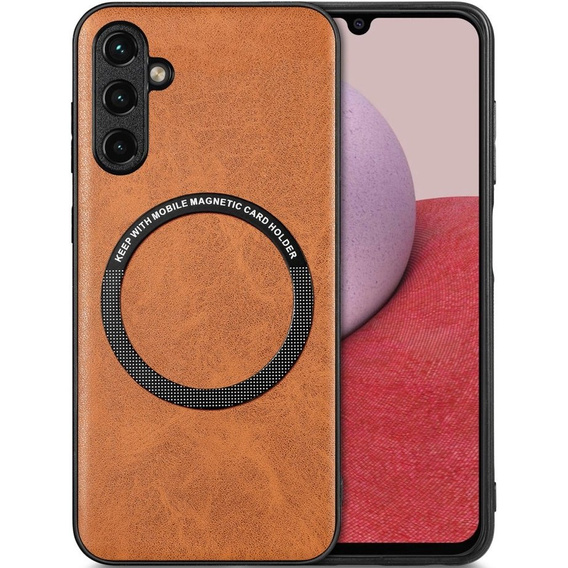 Obal na mobil pre Samsung Galaxy A14 5G, Leather Hybrid MagSafe, hnedé