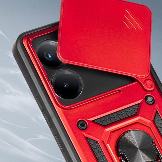Obal na mobil pre Xiaomi Redmi Note 14 4G, CamShield Slide, červené