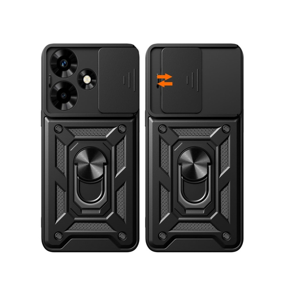 Obal na mobil pre Infinix Hot 30, CamShield Slide, čierne