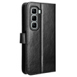 Klapkové puzdro pre Infinix Hot 50 Pro+ 4G, Crazy Horse Wallet, čierne