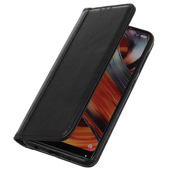 Flipové puzdro pre Xiaomi Poco F6 Pro, Split Leather, čierne