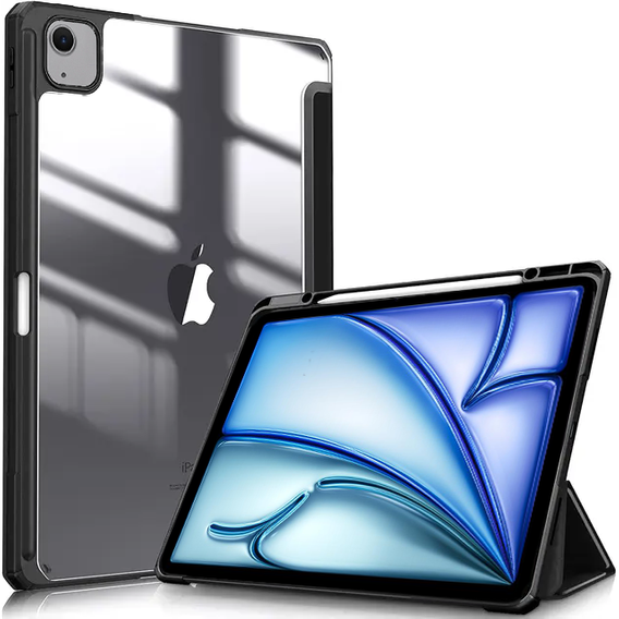 Puzdro pre iPad Air 13" 2025/2024 (7/6 gen.), Smartcase Hybrid, so slotom na stylus, čierne