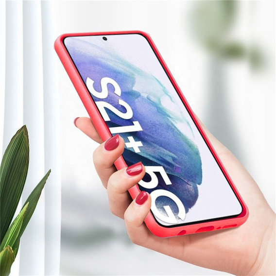 Obal na mobil pre Samsung Galaxy S21+ Plus, Silicone Lite, červené