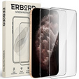 2x tvrdené sklo pre iPhone 11 Pro, ERBORD 9H Hard Glass na displeji