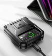 Pancierované puzdro pre Samsung Galaxy Z Flip 4 5G, Dexnor Clip Holder, čierne