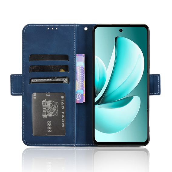 Klapkové puzdro pre Realme C71, Card Slot, tmavomodré