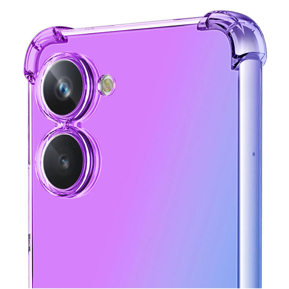 Puzdro pre Realme 10 4G, Gradient Dropproof, Fialová / modrá