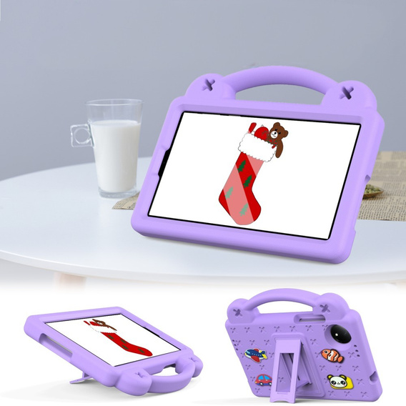Detské puzdro pre Xiaomi Redmi Pad SE 8.7", Cute Patterns, so stojanom, fialové