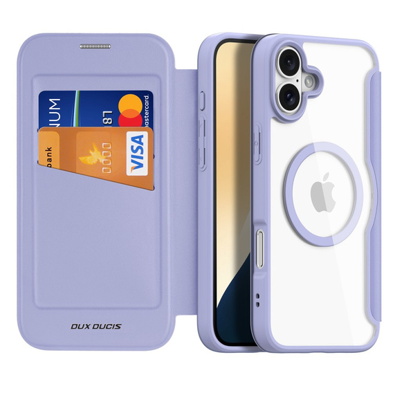 Dux Ducis Obal na mobil pre iPhone 16, Skin X Pro, MagSafe, fialové