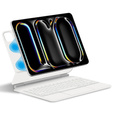 Puzdro s klávesnicou pre iPad Pro 11" 2024, Magnetic Keyboard Touchpad, biele