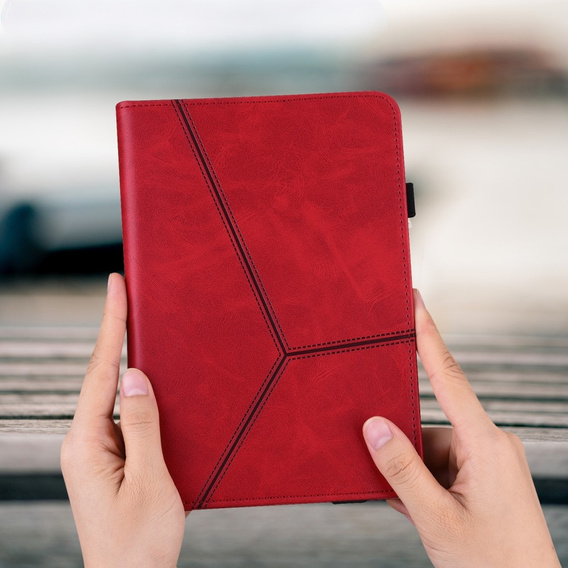 Puzdro pre Samsung Galaxy Tab A9+, Classic, s priestorom pre stylus, červené