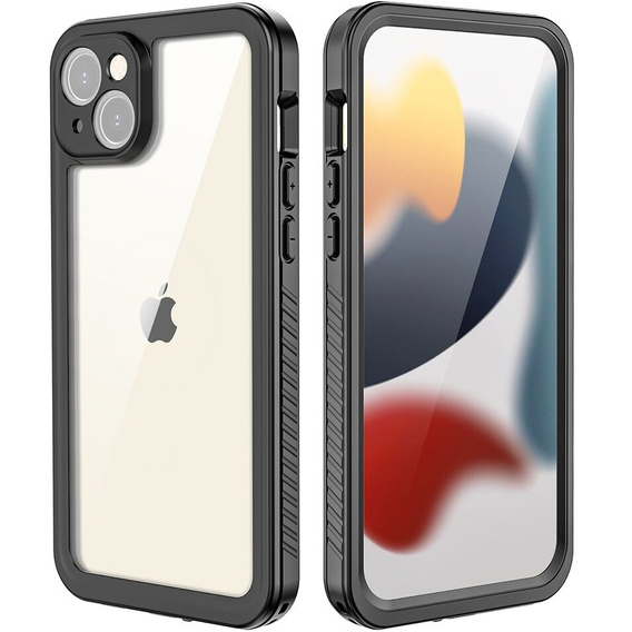 Vodotesné puzdro IP68 pre iPhone 15 Plus, Redpepper, čierne