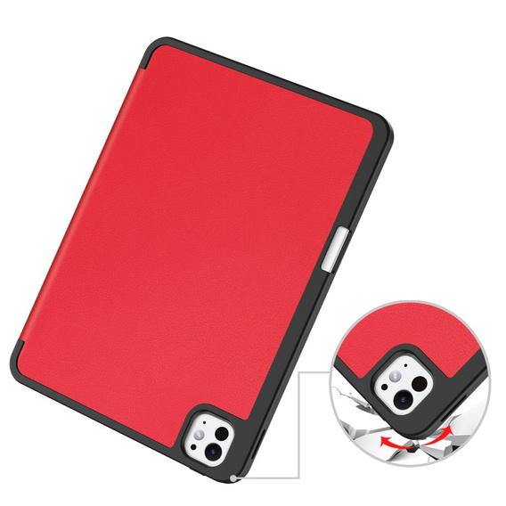 Puzdro pre iPad Pro 11" 2024 (5 gen.), Smartcase s priestorom pre stylus, červené