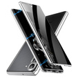 Puzdro pre Samsung Galaxy S24, Privacy Dual Glass, strieborné