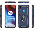 Pancierované obal na mobil pre Motorola Moto E7 Power / E7i Power, Nox Case Ring, tmavomodré