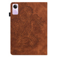 Puzdro s chlopňou pre Xiaomi Redmi Pad SE 11", flower, hnedé