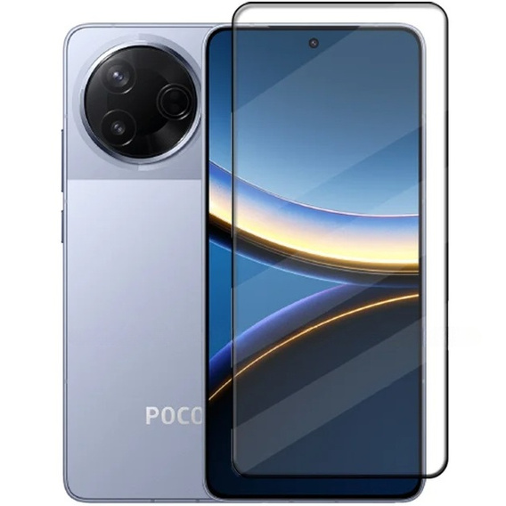 3D tvrdené sklo pre Xiaomi Poco F7 Pro, čierny rám