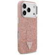 Puzdro GUESS Glitter Triangle Logo MagSafe pre iPhone 17 Pro