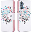 Klapkové puzdro pre Samsung Galaxy M34, Wallet, colorful tree, biele