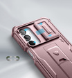 Obrnené puzdro pre Samsung Galaxy A16, Dexnor Full Body (Two Frames), ružové
