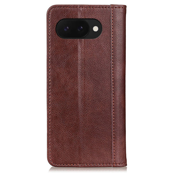 Flipové puzdro pre Google Pixel 9A, Split Leather, hnedé