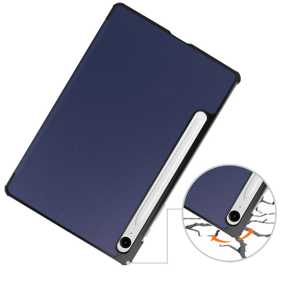 Puzdro pre Samsung Galaxy Tab S9 FE, trojskladové, tmavomodré