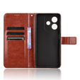 Klapkové puzdro pre Oppo A40 / Oppo A40m, Crazy Horse Wallet, hnedé