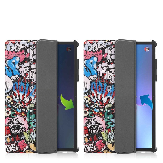 Puzdro pre Lenovo Tab P11 Pro Gen 2 TB132FU TB132XU 11.2", s chlopňou, graffiti