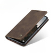 CASEME puzdro pre Samsung Galaxy M33 5G, Leather Wallet Case, hnedé