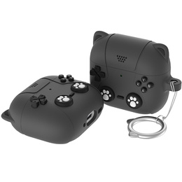 Silikónové puzdro s motívom mačacej labky s krúžkom na kľúče pre Apple AirPods Pro 3