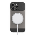 Obal na mobil pre iPhone 15 Pro Max, ERBORD MagProtect Slide Camera, titánovo sivý