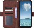 Klapkové puzdro pre Realme 12+ Plus 5G, Card Slot, hnedé