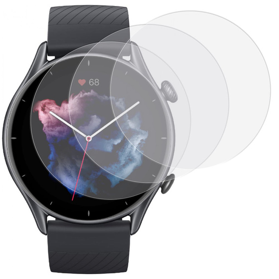 3x ERBORD Hydrogélová fólia pre Amazfit GTR 3 / GTR 3 Pro