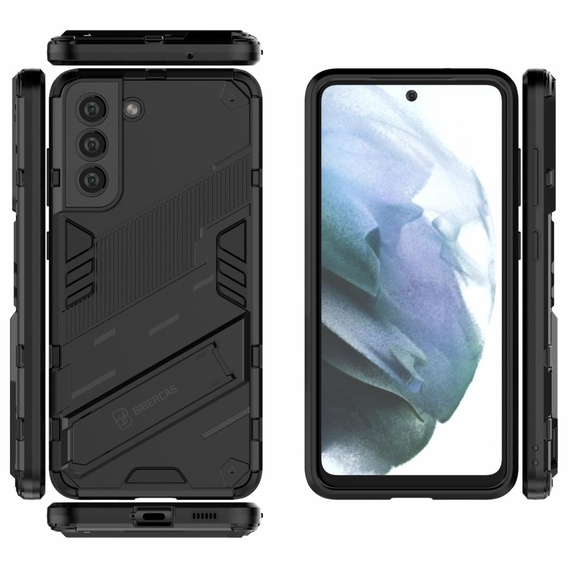 Puzdro pre Samsung Galaxy S21 FE, Military kickstand, modré