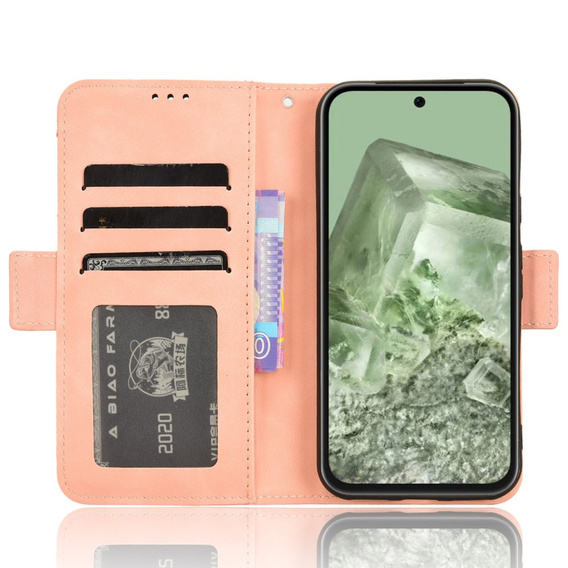 Klapkové puzdro pre Google Pixel 8A, Card Slot, ružové