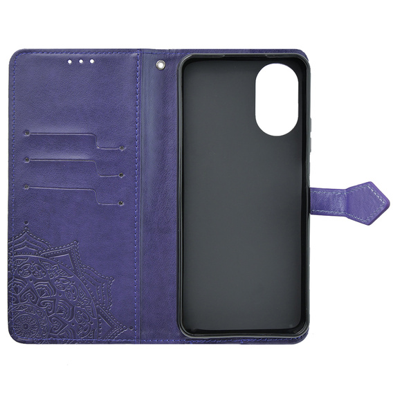 Klapkové puzdro pre Oppo A58 4G, Mandala, fialové