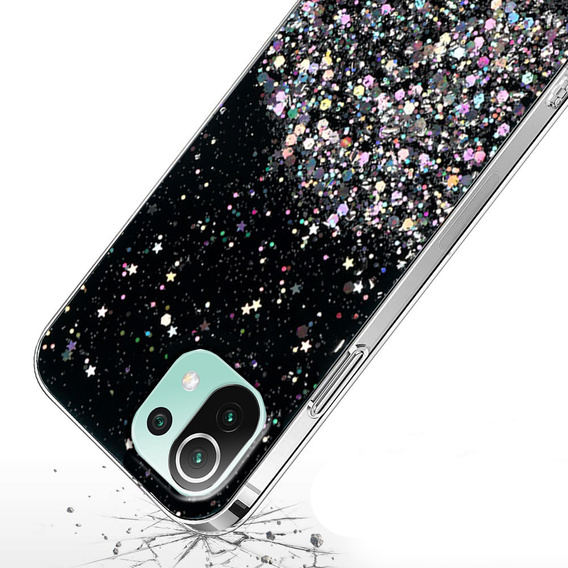 Obal na mobil pre Xiaomi Mi 11 Lite / Mi 11 Lite 5G / 11 Lite 5G NE, Glittery, čierne