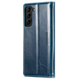 Klapkové puzdro pre Samsung Galaxy S23, ERBORD Waxy Wallet, modré