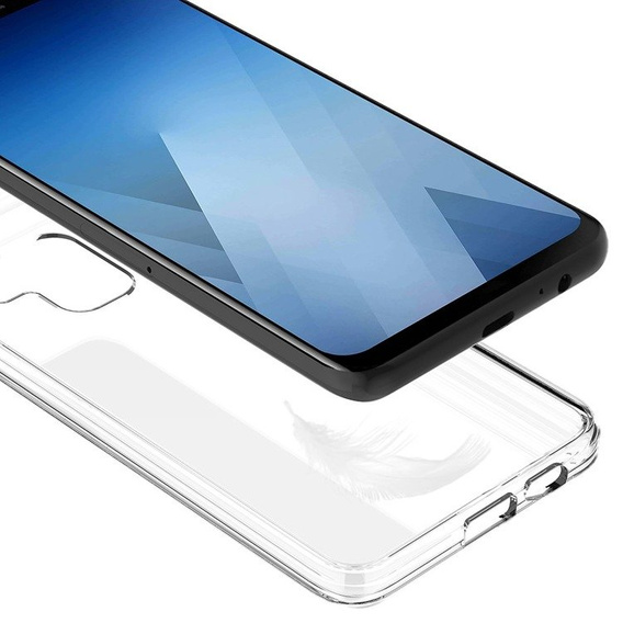 Obal na mobil pre Samsung Galaxy A8 2018, Fusion Hybrid, priehľadné