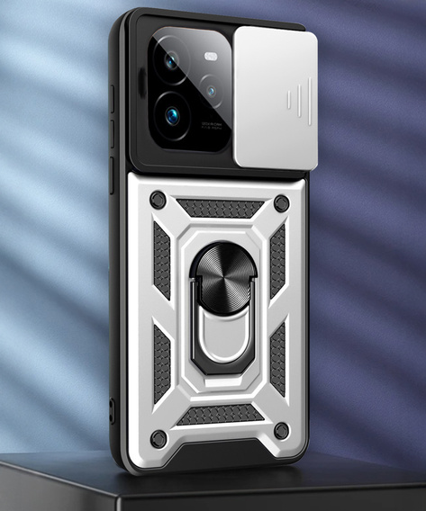 Obal na mobil pre Realme GT 7 Pro, CamShield Slide, strieborné