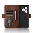 Klapkové puzdro pre Realme GT 6 / 6T, Card Slot, hnedé